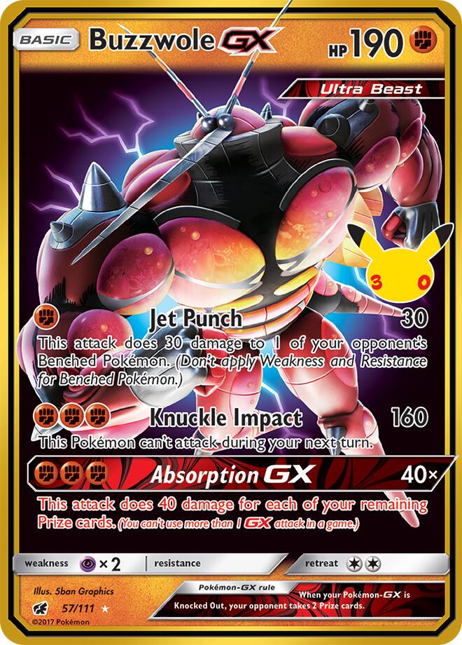 [English] 57/111 - Buzzwole - 30th Celebration - Pokemon TCG