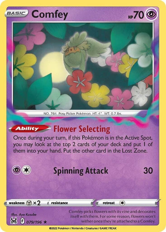 079/196 - Comfey Reverse Holo - Lost Origin - Pokemon TCG
