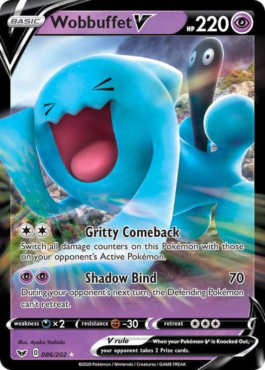086/202 - Wobbuffet V - Sword & Shield - Pokemon TCG