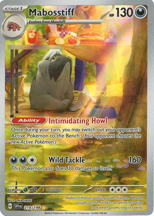 218/198 - Mabosstiff Illustration Rare - Scarlet & Violet - Pokemon TCG