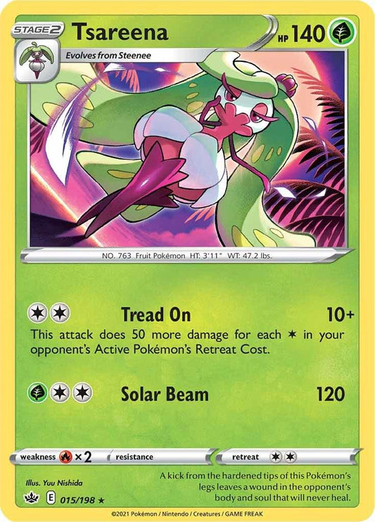 015/198 - Tsareena Reverse Holo - Chilling Reign - Pokemon TCG