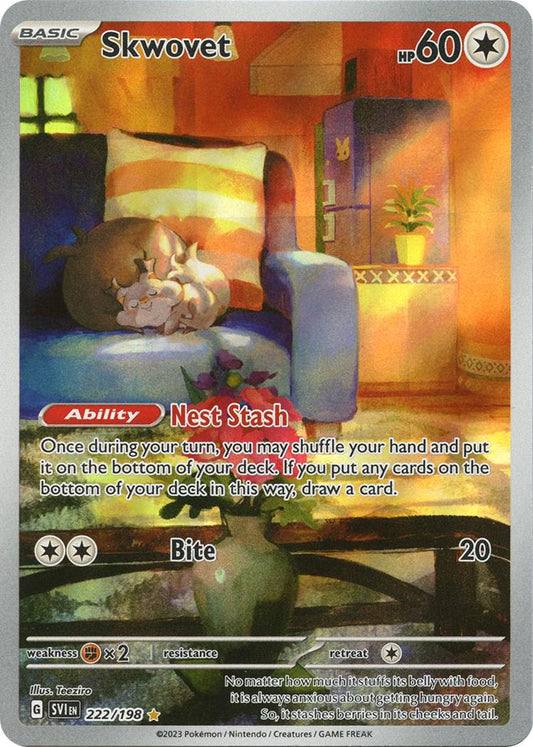 222/198 - Skwovet Illustration Rare - Scarlet & Violet - Pokemon TCG