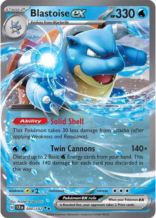 030/142 - Blastoise Ex - Stellar Crown - Pokemon TCG
