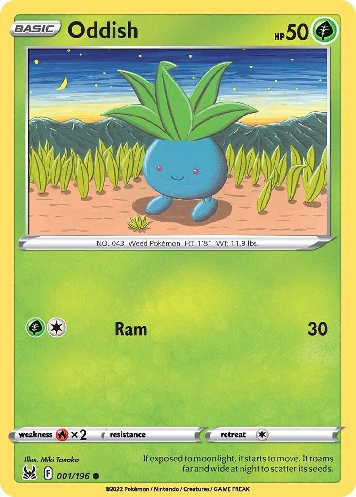 001/196 - Oddish Reverse Holo - Lost Origin - Pokemon TCG