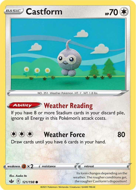121/198 - Castform Reverse Holo - Chilling Reign - Pokemon TCG