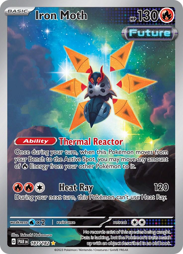 187/182 - Iron Moth Illustration Rare - Paradox Rift - Pokemon TCG