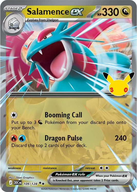 [English] 109/128 - Salamence Ex - 30th Celebration - Pokemon TCG