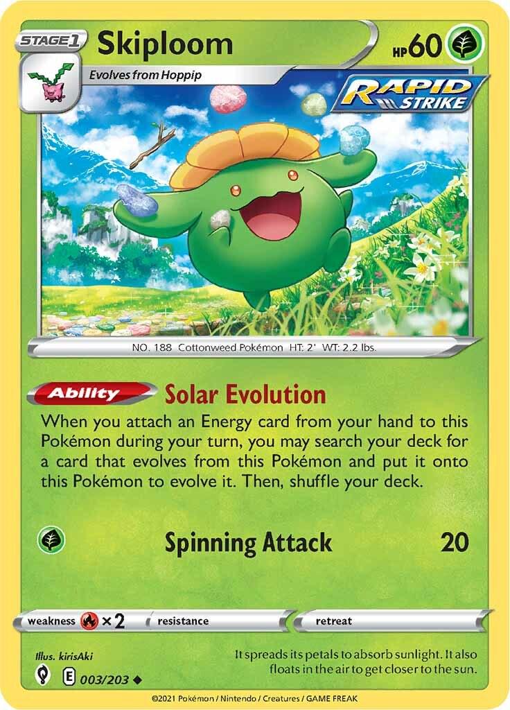003/203 - Skiploom Reverse Holo - Evolving Skies - Pokemon TCG