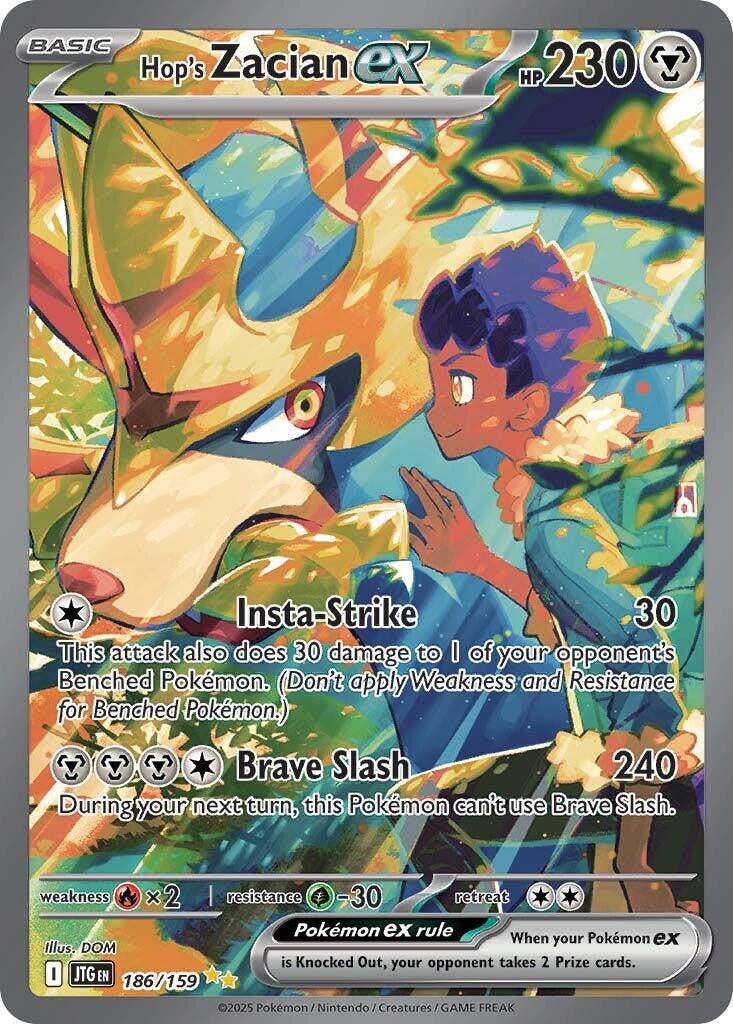 186/159 - Hop's Zacian Ex - Journey Together - Pokemon TCG