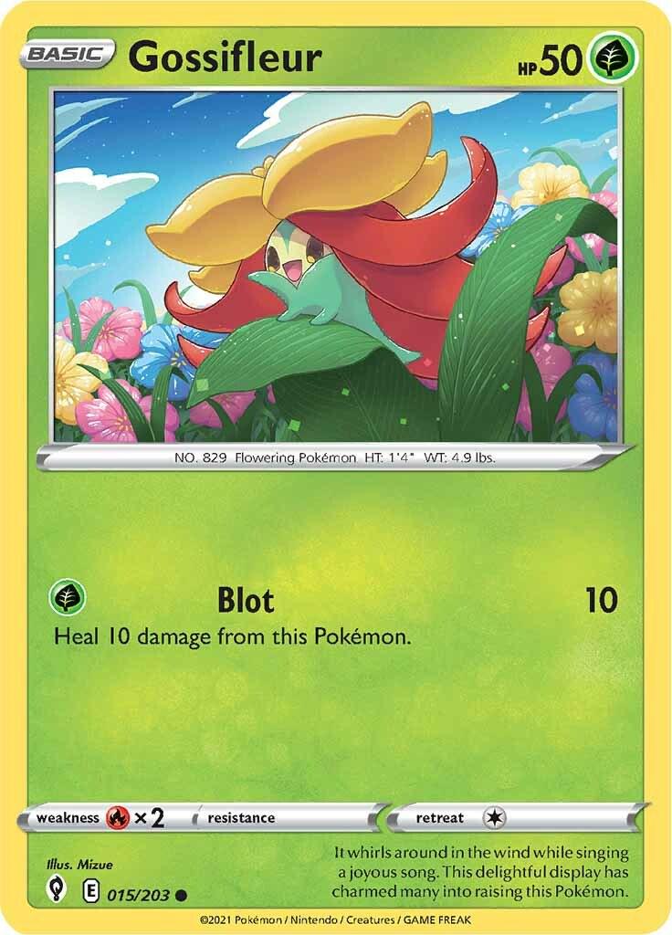 015/203 - Gossifleur Reverse Holo - Evolving Skies - Pokemon TCG