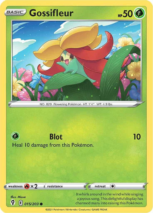 015/203 - Gossifleur Reverse Holo - Evolving Skies - Pokemon TCG