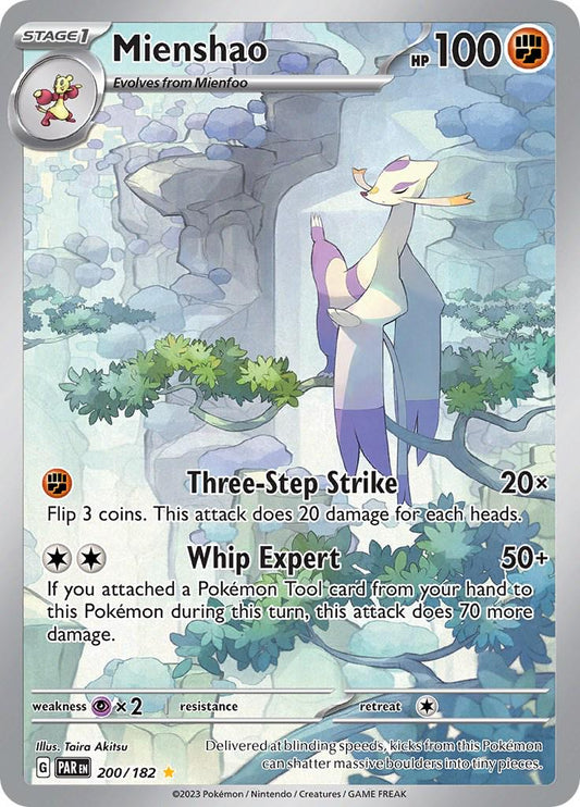 200/182 - Mienshao Illustration Rare - Paradox Rift - Pokemon TCG