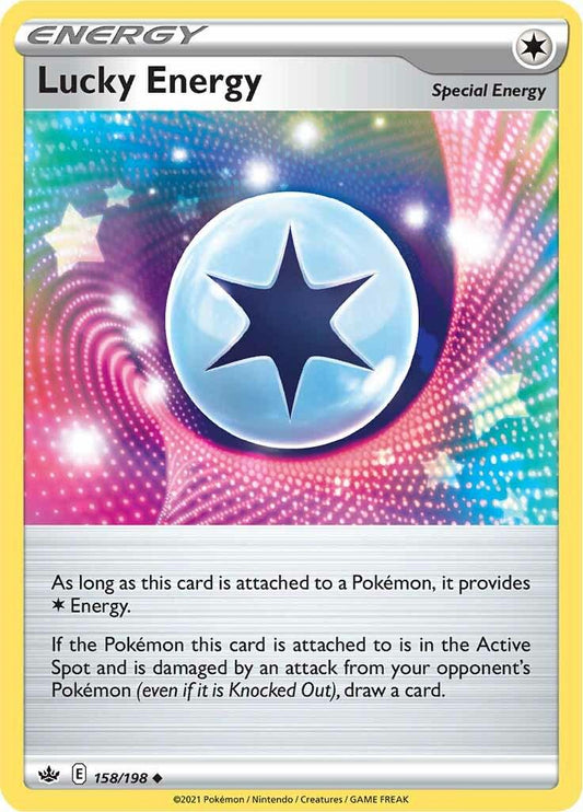158/198 - Lucky Energy Reverse Holo - Chilling Reign - Pokemon TCG