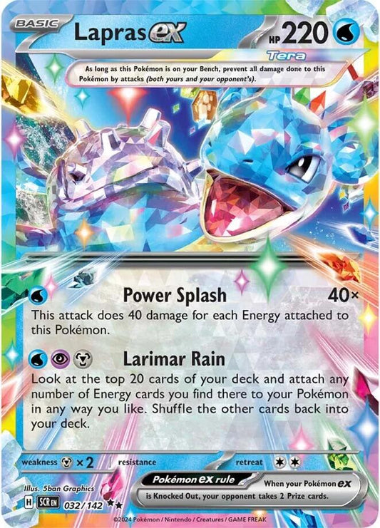 032/142 - Lapras Ex - Stellar Crown - Pokemon TCG