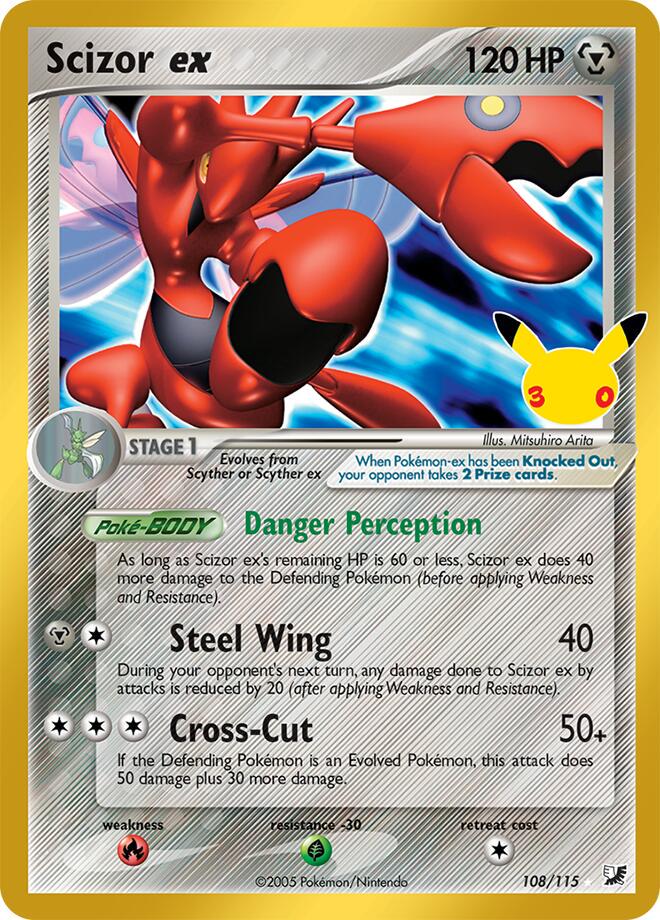 [English] 108/115 - Scizor Ex Classic Collection - 30th Celebration - Pokemon TCG