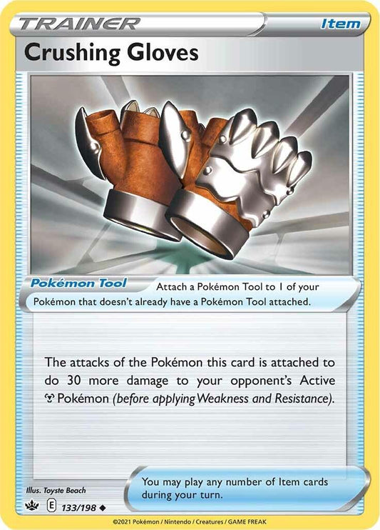133/198 - Crushing Gloves Reverse Holo - Chilling Reign - Pokemon TCG