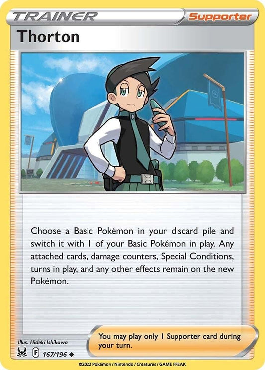 167/196 - Thornton Reverse Holo - Lost Origin - Pokemon TCG