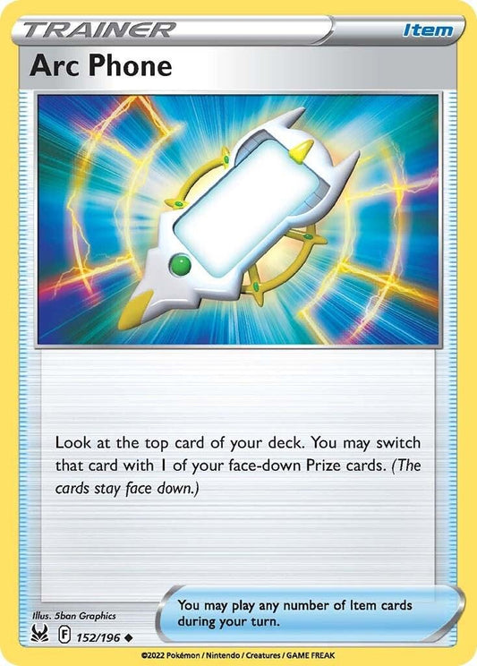 152/196 - Arc Phone Reverse Holo - Lost Origin - Pokemon TCG