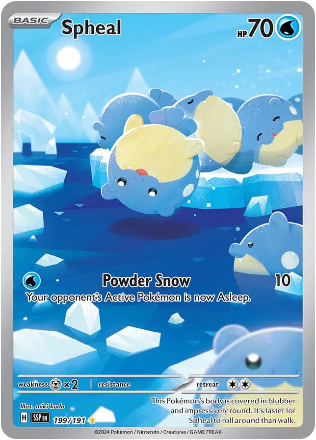 199/191 - Spheal Illustration Rare - Surging Sparks - Pokemon TCG