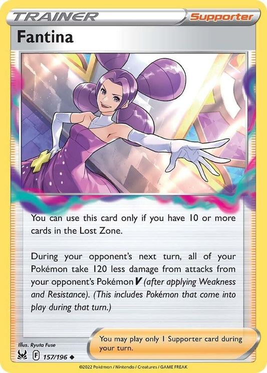 157/196 - Fantina Reverse Holo - Lost Origin - Pokemon TCG