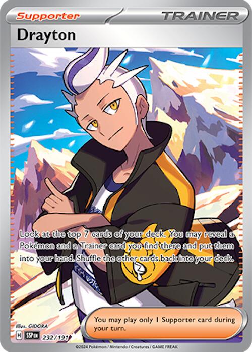 232/191 - Drayton Trainer - Surging Sparks - Pokemon TCG