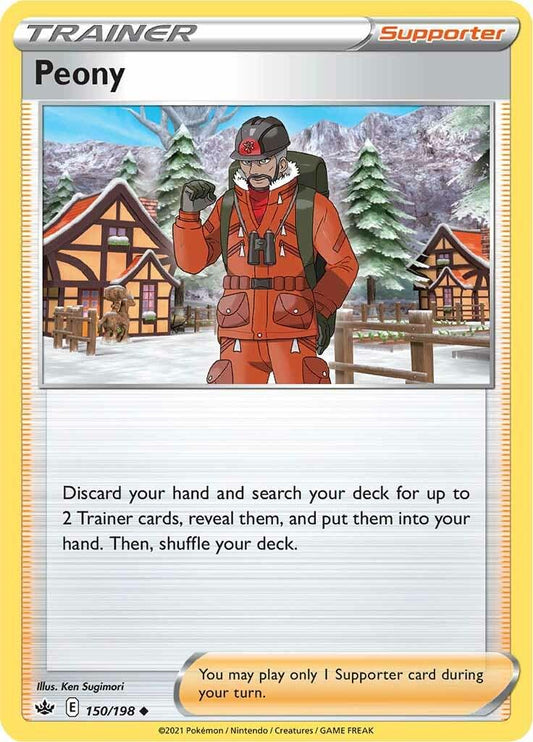 150/198 - Peony Reverse Holo - Chilling Reign - Pokemon TCG