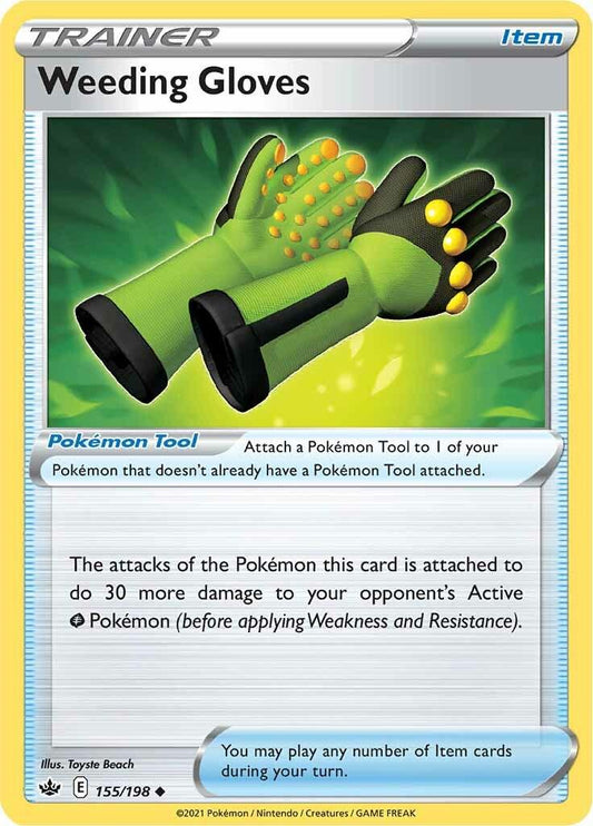 155/198 - Weeding Gloves Reverse Holo - Chilling Reign - Pokemon TCG