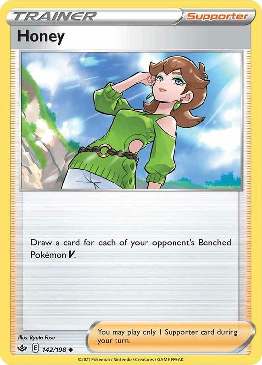 142/198 - Honey Reverse Holo - Chilling Reign - Pokemon TCG