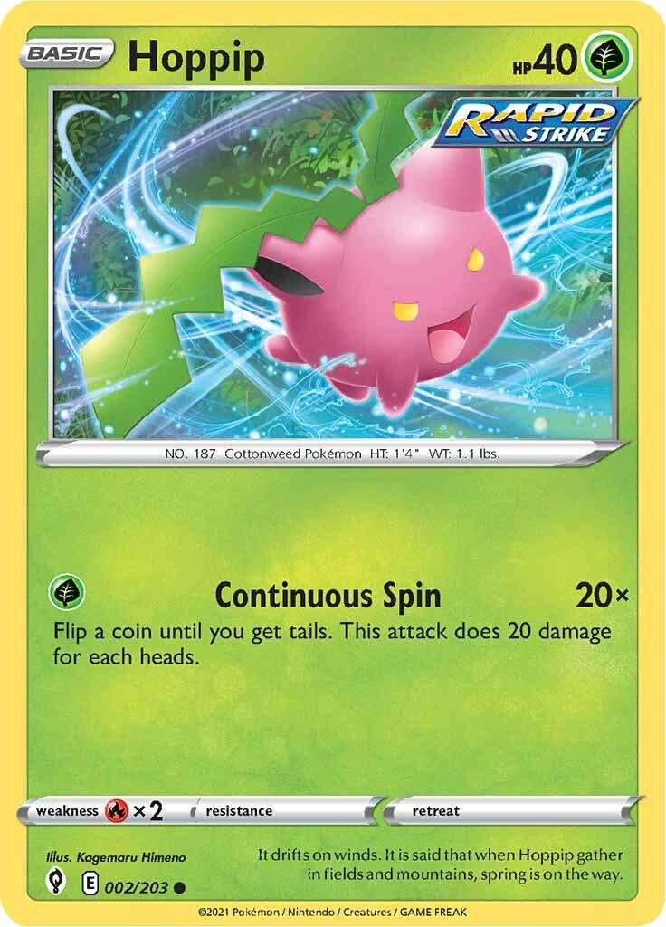 002/203 - Hoppip Reverse Holo - Evolving Skies - Pokemon TCG