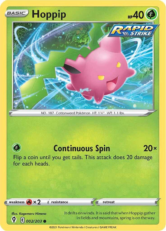 002/203 - Hoppip Reverse Holo - Evolving Skies - Pokemon TCG