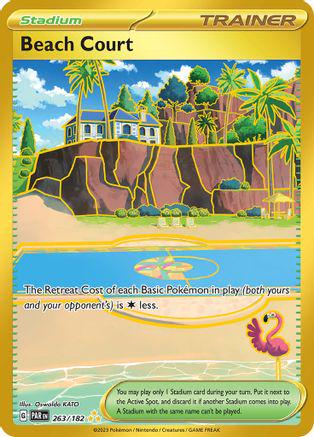 263/182 - Beach Court Gold - Paradox Rift - Pokemon TCG