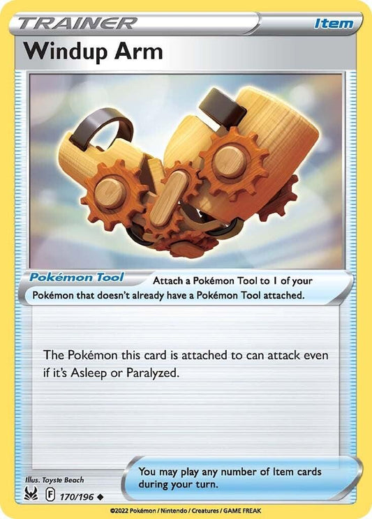 170/196 - Windup Arm Reverse Holo - Lost Origin - Pokemon TCG