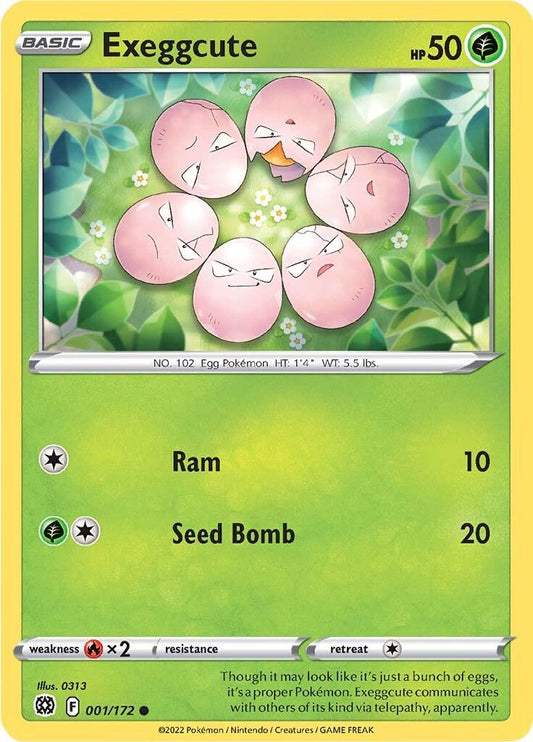 001/172 - Exeggcute Reverse Holo - Brilliant Stars - Pokemon TCG