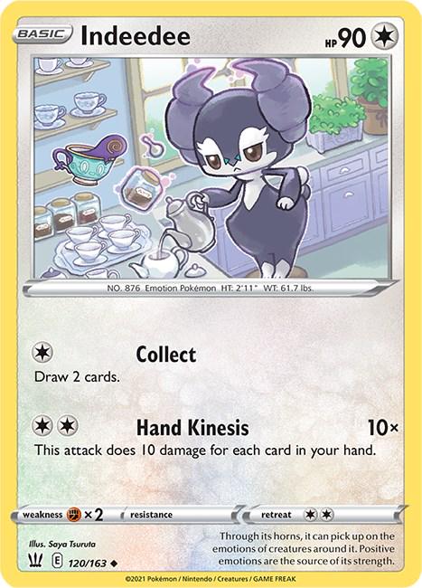 120/163 - Indeedee Reverse Holo - Battle Styles - Pokemon TCG