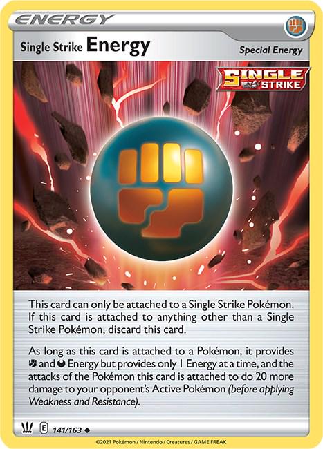 141/163 - Single Strike Energy Reverse Holo - Battle Styles - Pokemon TCG