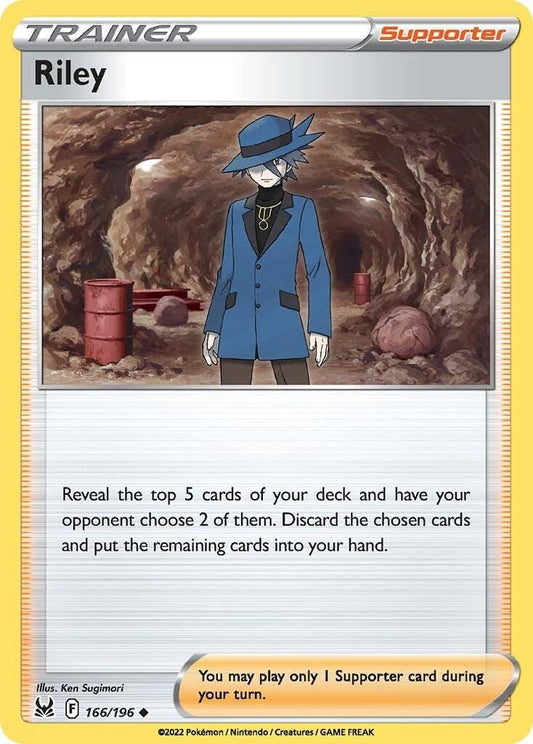 166/196 - Riley Reverse Holo - Lost Origin - Pokemon TCG