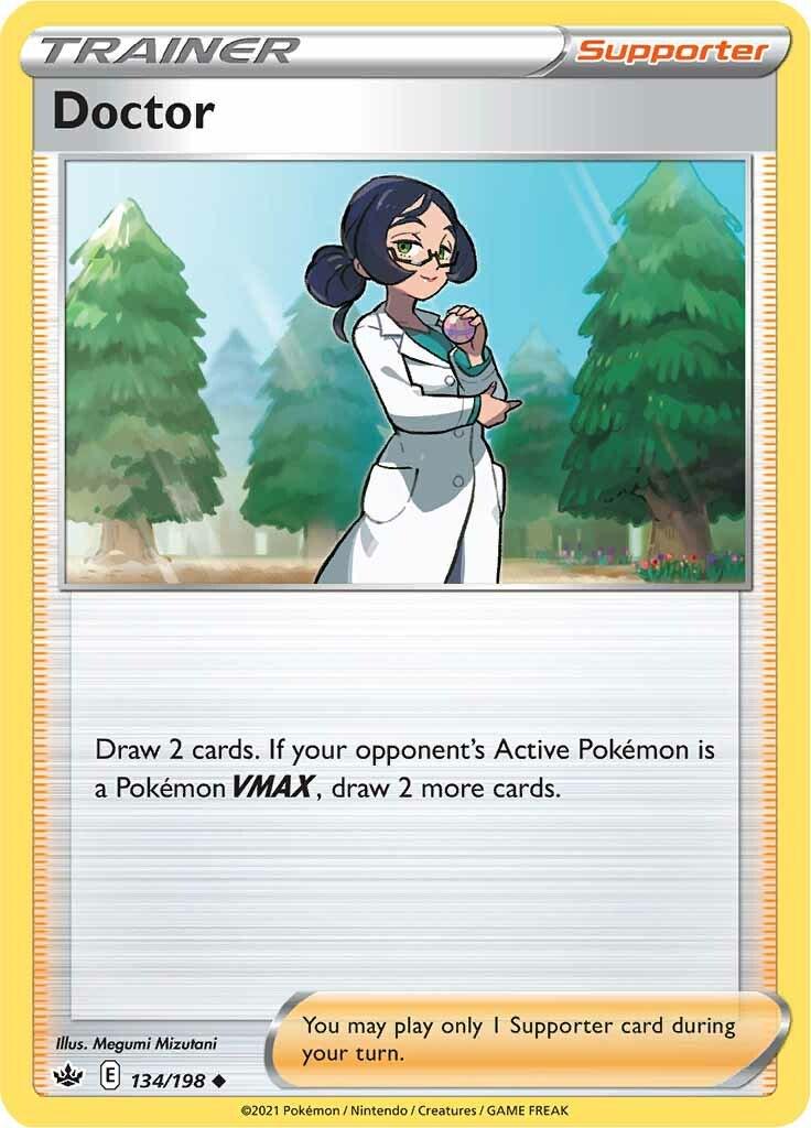 134/198 - Doctor Reverse Holo - Chilling Reign - Pokemon TCG