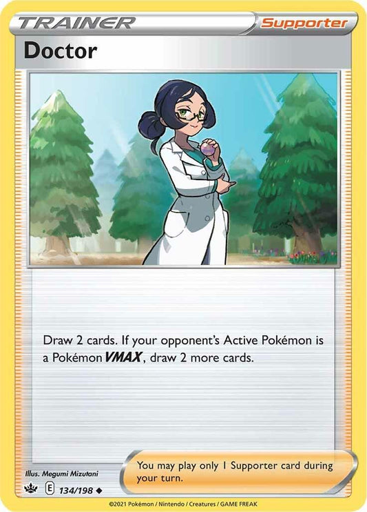 134/198 - Doctor Reverse Holo - Chilling Reign - Pokemon TCG