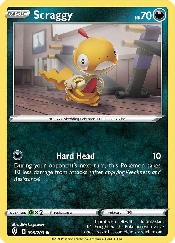098/203 - Scraggy Reverse Holo - Evolving Skies - Pokemon TCG