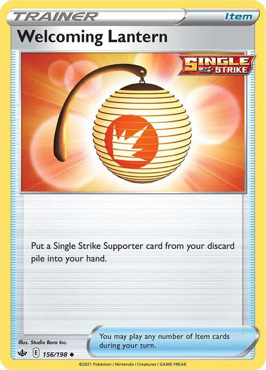 156/198 - Welcoming Lantern Reverse Holo - Chilling Reign - Pokemon TCG