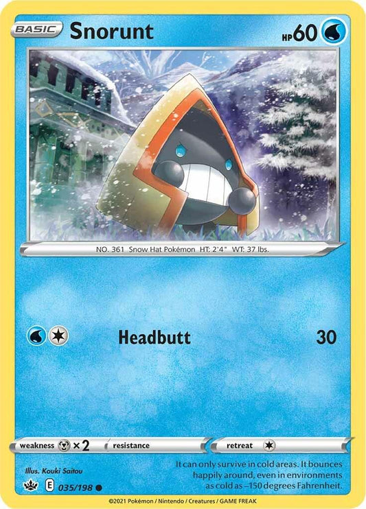 035/198 - Snorunt Reverse Holo - Chilling Reign - Pokemon TCG