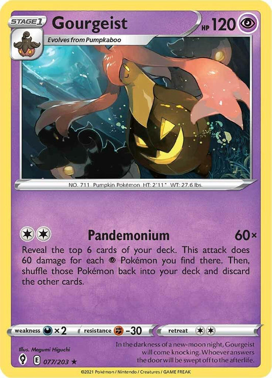 077/203 - Gourgeist Reverse Holo - Evolving Skies - Pokemon TCG