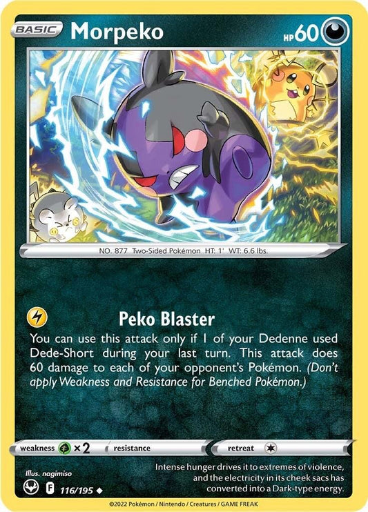 116/195 - Morpeko Reverse Holo - Silver Tempest - Pokemon TCG