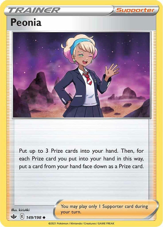 149/198 - Peonia Reverse Holo - Chilling Reign - Pokemon TCG