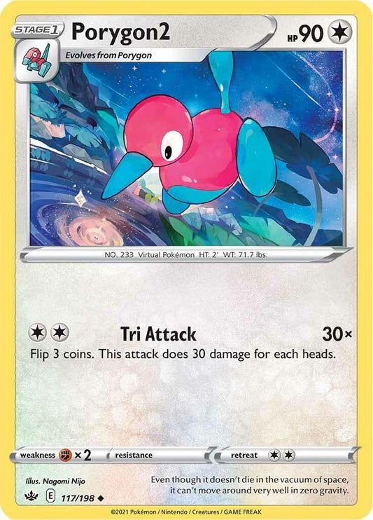 117/198 - Porygon2 Reverse Holo - Chilling Reign - Pokemon TCG