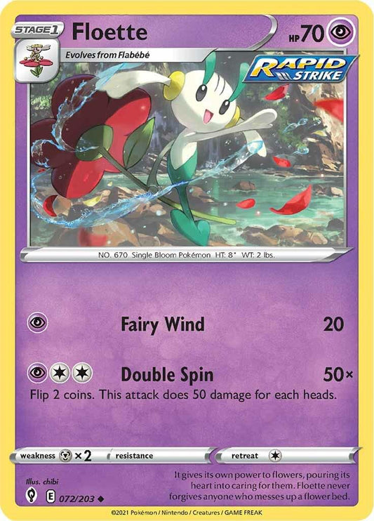 072/203 - Floette Reverse Holo - Evolving Skies - Pokemon TCG
