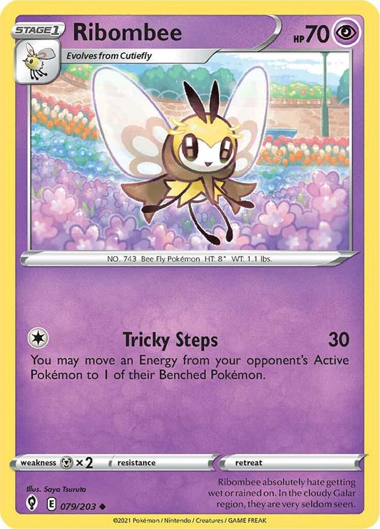 079/203 - Ribombee Reverse Holo - Evolving Skies - Pokemon TCG