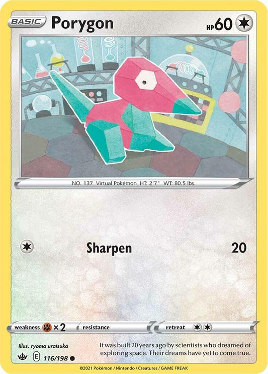 116/198 - Porygon Reverse Holo - Chilling Reign - Pokemon TCG