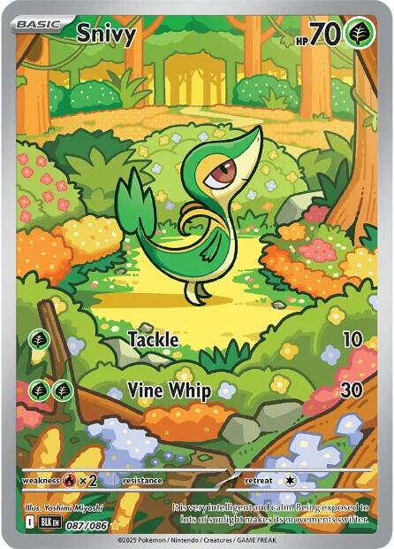 087/086 - Snivy Illustration Rare - Black Bolt - Pokemon TCG