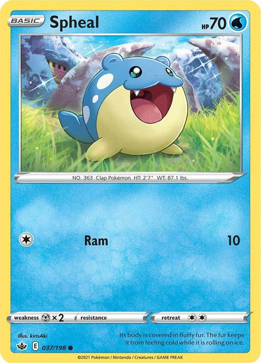 037/198 - Spheal Reverse Holo - Chilling Reign - Pokemon TCG